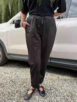 Black Brushstroke Shimmer Joggers Natalia
